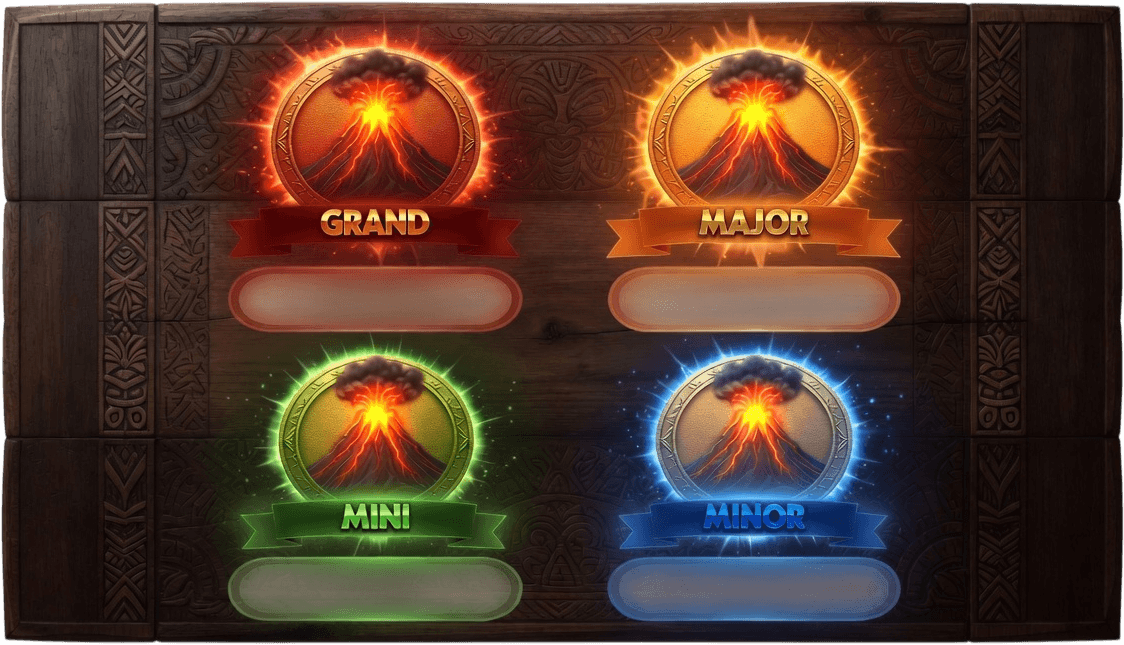 Lost Island jackpot board Grand Major Mini Minor