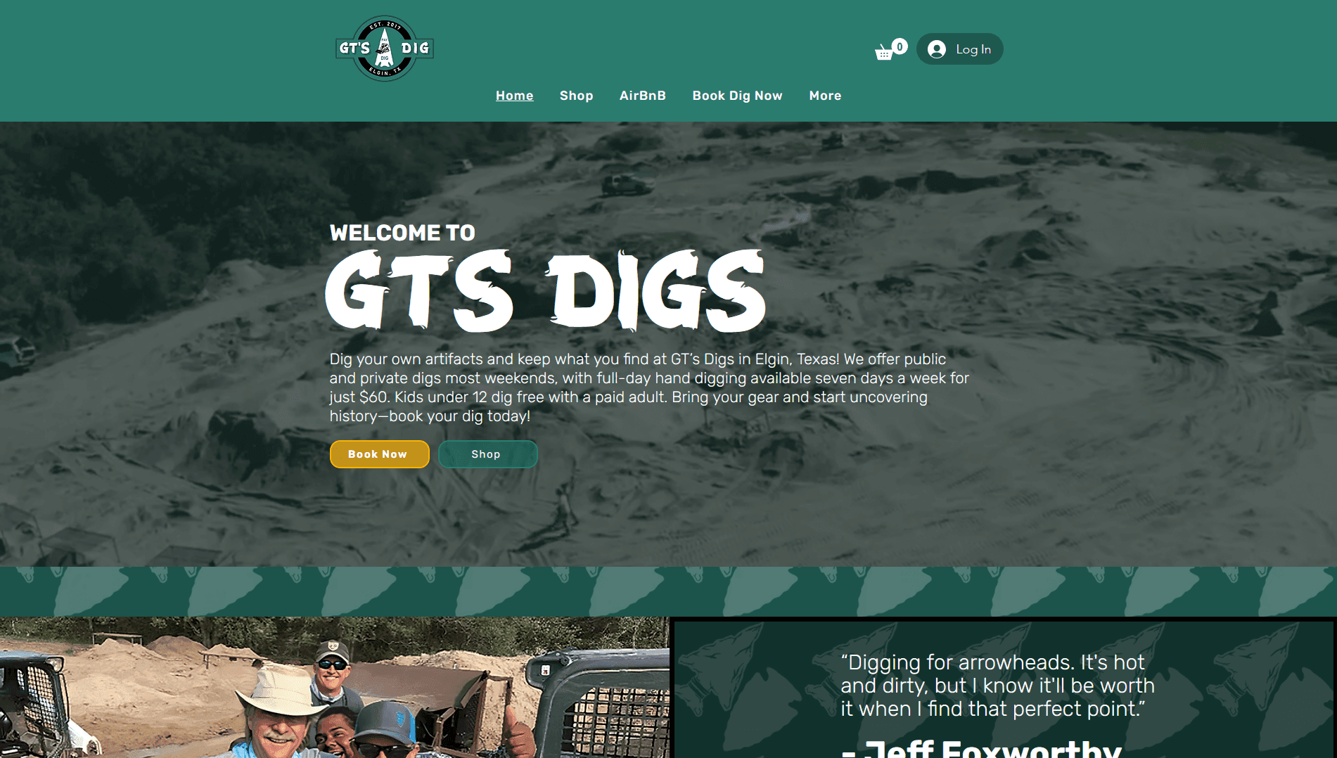 GT's Digs homepage