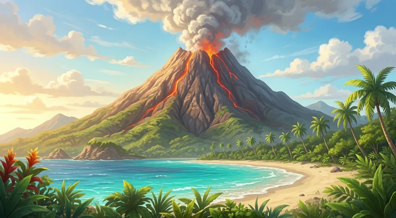 Lost Island free spins background art