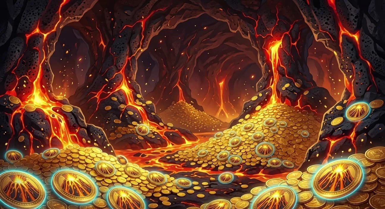 Lost Island coin hold and spin background art