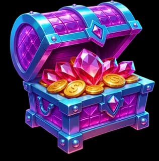 Gem and coin chest symbol
