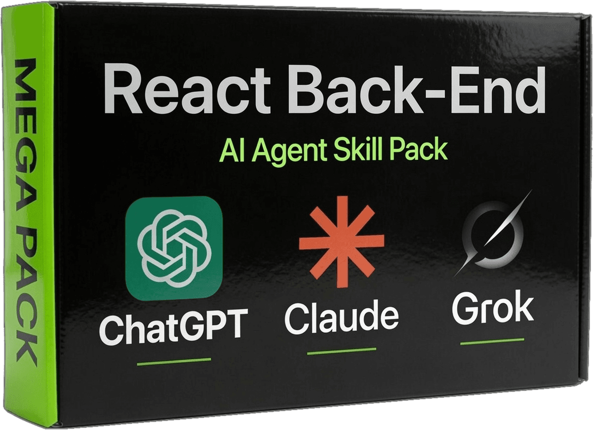 React Back-End Focused Pack product box