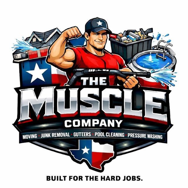 The Muscle Co. mark used on the website mockup.