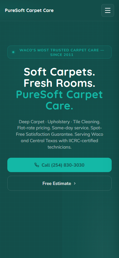 Carpet Cleaning on mobile