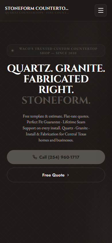 Countertops on mobile