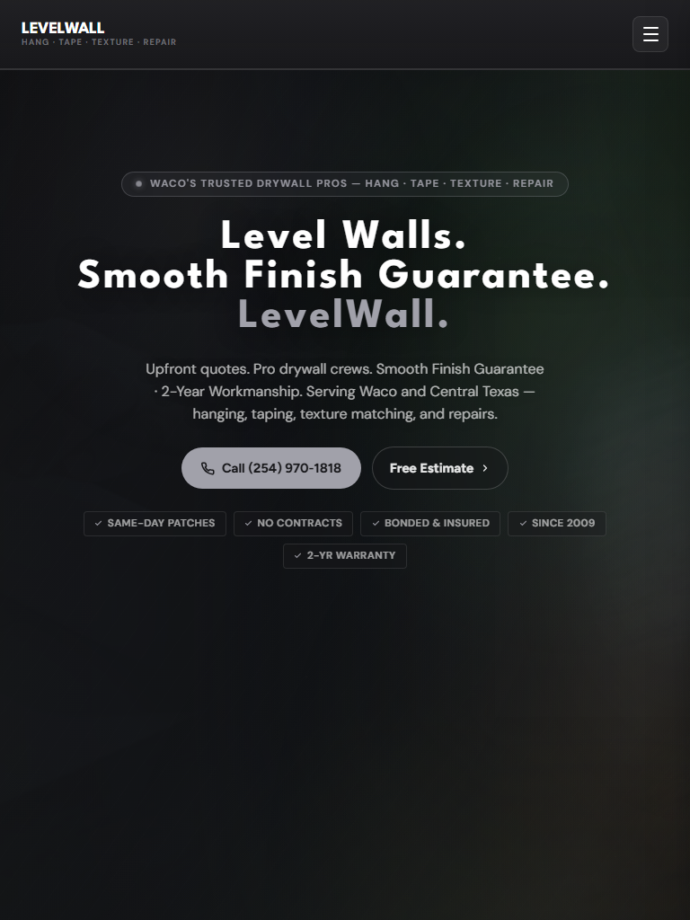 Drywall and Texture on tablet