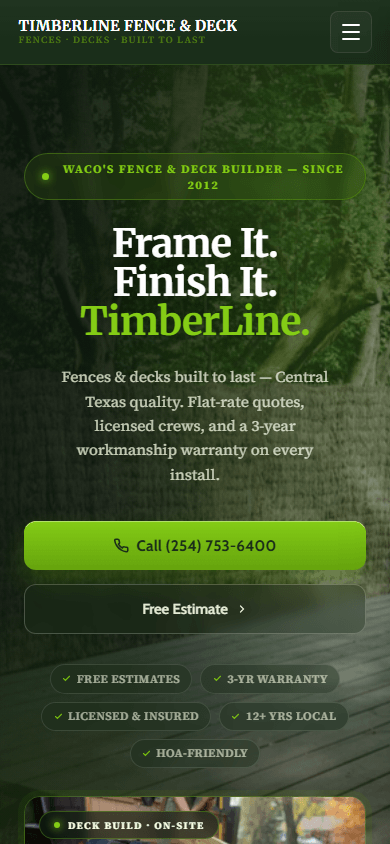 Fence and Deck Builder on mobile