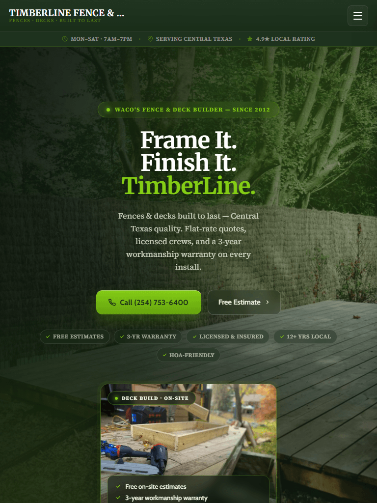 Fence and Deck Builder on tablet