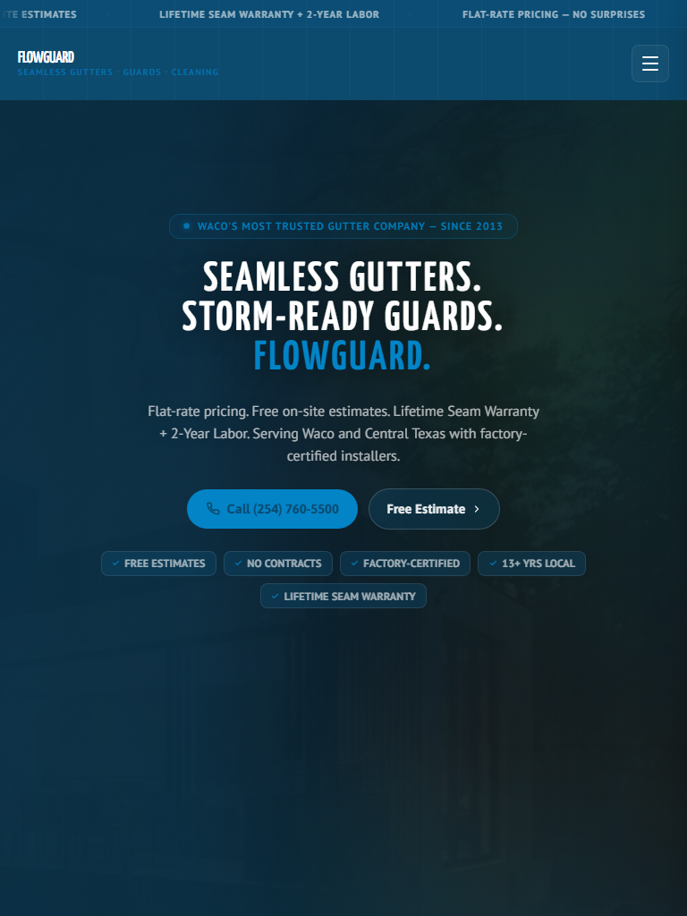 Gutter Services on tablet