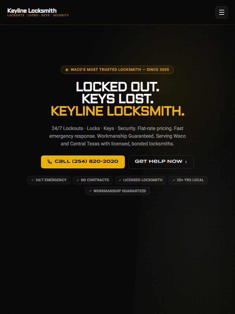 Locksmith Services on tablet