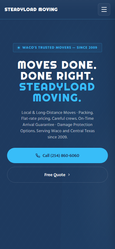 Moving Company on mobile