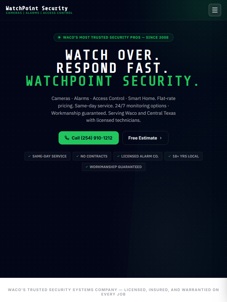Security Systems on tablet