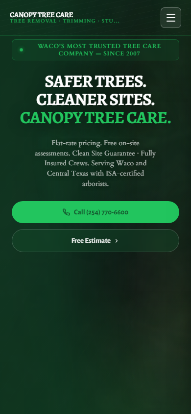 Tree Service on mobile